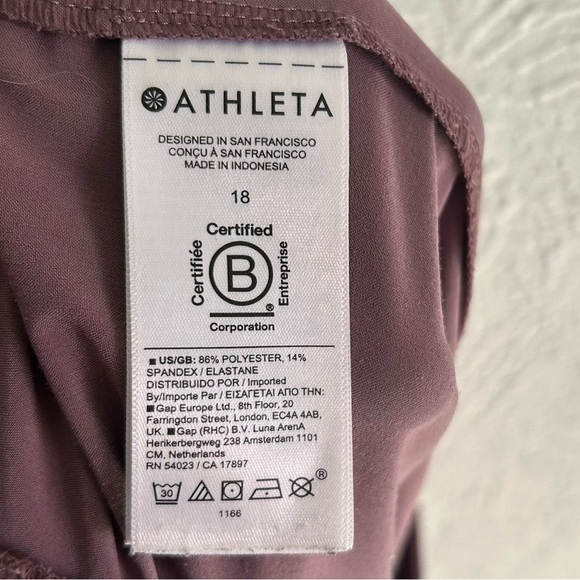 ATHLETA Brooklyn Heights High Rise Wide Leg Pant Sz 18 Mauve - Picture 6 of 6